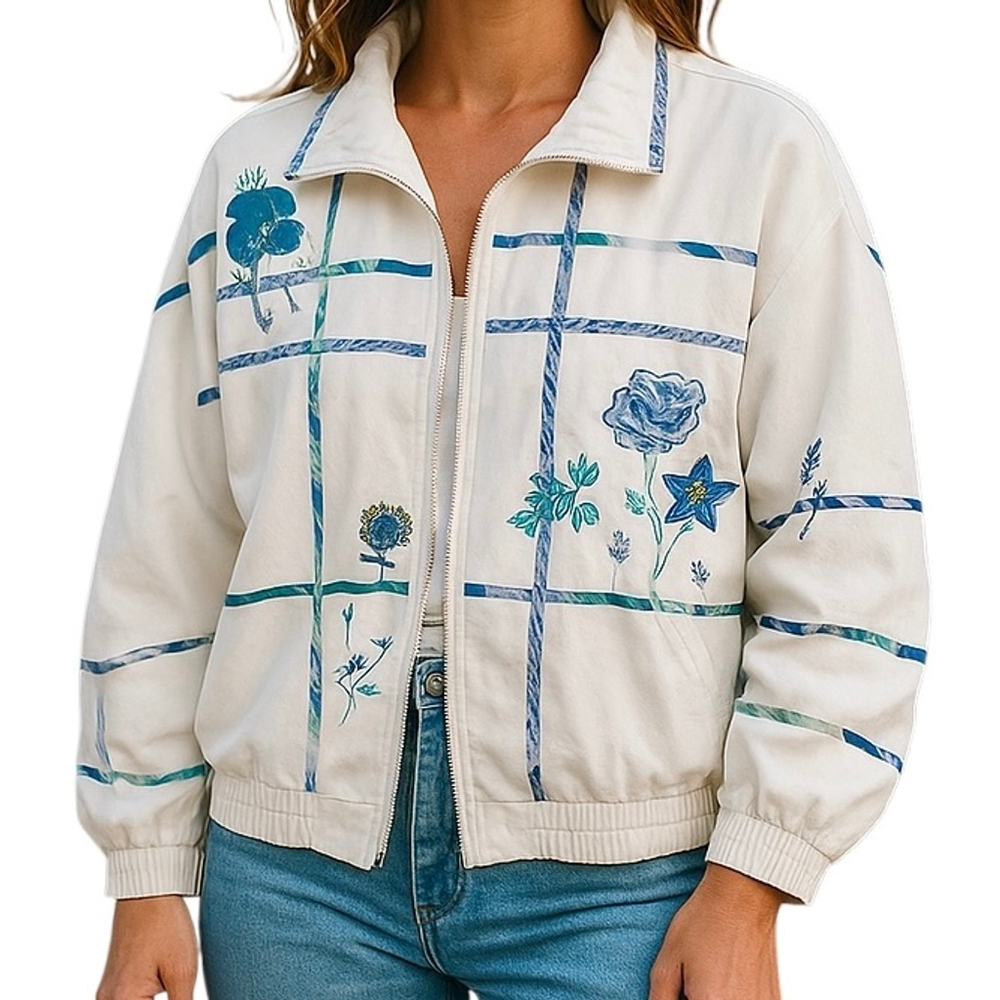 Vintage 80s Koret Embroidered Track Jacket XL